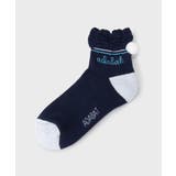 ネイビー(094) | フレンチボンボンショートソックス | adabat