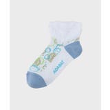 サックスブルー(190) | フレンチドローイングショートソックス | adabat