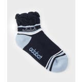 ネイビー(094) | ボーダーフレンチショートソックス | adabat