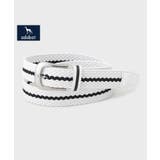 ホワイト(001) | 【新レーベル ADABAT NAVY】ラインメッシュベルト | adabat