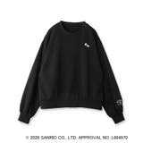 ブラック(019) | ◆【ハローキティ】ワンポイント刺しゅう入り裏毛プルオーバー | OPAQUE.CLIP