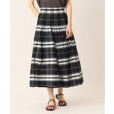 ブラック(219) | 【ウエストゴム・洗える】リバーシブルシャーリングスカート | Dessin