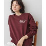 オレンジ(065) | 【洗える】メッセージ刺繍入りジャガードニット | Dessin