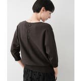 【洗える】後ろボタンニットプルオーバー七分袖 | Dessin | 詳細画像3 