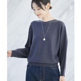 チャコールグレー(014) | 【洗える】ウールブレンド後ろボタンニット | Dessin