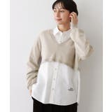 ノースリーブインナー付きVネックショート丈ニット | Dessin | 詳細画像2