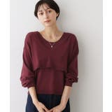 ノースリーブインナー付きVネックショート丈ニット | Dessin | 詳細画像8