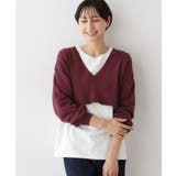 ノースリーブインナー付きVネックショート丈ニット | Dessin | 詳細画像9