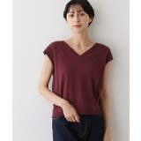 ノースリーブインナー付きVネックショート丈ニット | Dessin | 詳細画像11