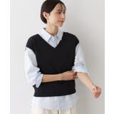 ノースリーブインナー付きVネックショート丈ニット | Dessin | 詳細画像17