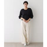 ノースリーブインナー付きVネックショート丈ニット | Dessin | 詳細画像19