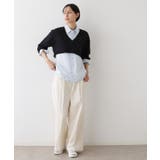 ノースリーブインナー付きVネックショート丈ニット | Dessin | 詳細画像20