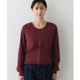 ノースリーブインナー付きVネックショート丈ニット | Dessin | 詳細画像22