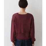 ノースリーブインナー付きVネックショート丈ニット | Dessin | 詳細画像24