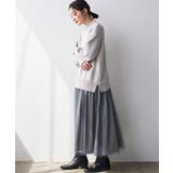 【洗える】ニットチュールドッキングワンピース | Dessin | 詳細画像2 