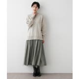 【洗える】ニットチュールドッキングワンピース | Dessin | 詳細画像4 