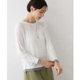 【洗える】バイカラーシアーリブカットソー | Dessin | 詳細画像2 