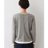 【洗える】バイカラーシアーリブカットソー | Dessin | 詳細画像11 