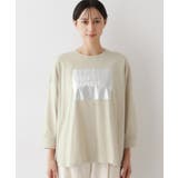 【洗える】箔プリントロングTシャツ | Dessin | 詳細画像13 