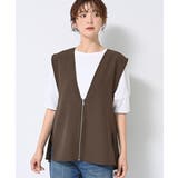 【セットアップ可/洗える】サイドスリットVネックジレ | Dessin | 詳細画像9 