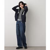 【洗える】コットンカシミヤブレンドフードジップカーディガン | Dessin | 詳細画像3