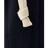 【洗える】コットンカシミヤブレンドフードジップカーディガン | Dessin | 詳細画像4