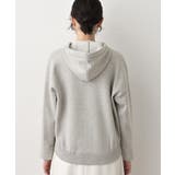 【洗える】コットンカシミヤブレンドフードジップカーディガン | Dessin | 詳細画像11