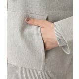 【洗える】コットンカシミヤブレンドフードジップカーディガン | Dessin | 詳細画像15