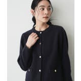 ネイビー(094) | ウールカシミヤカーディガン | Dessin