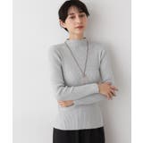 ライトグレー(011) | 【洗える】リブタートルネックニット | Dessin