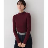 ボルドー(064) | 【洗える】リブタートルネックニット | Dessin