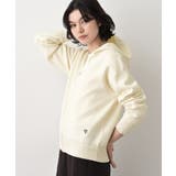 【キレイ見え/洗える】ジャカード編みフードジップ | Dessin | 詳細画像2