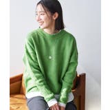 グリーン(025) | 【洗える】クルーネックワイドニット | Dessin