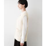 【洗える】Vネックシャギーベスト | Dessin | 詳細画像14 