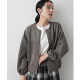 【セットアップ可・洗える】マシュマロスウェードジップブルゾン | Dessin | 詳細画像2