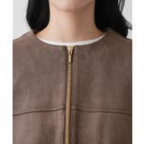 【セットアップ可・洗える】マシュマロスウェードジップブルゾン | Dessin | 詳細画像16