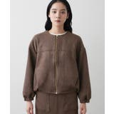 【セットアップ可・洗える】マシュマロスウェードジップブルゾン | Dessin | 詳細画像22