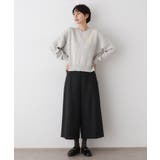 【洗える/後ろゴム】ツイードマリンクロップド丈パンツ | Dessin | 詳細画像2 