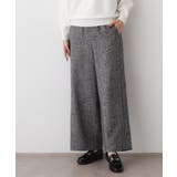 ブラック(519) | 【洗える/後ろゴム】ツイードワイドパンツ | Dessin