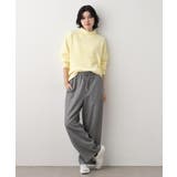 【セットアップ可/ウエスト総ゴム】ツイードライクワイドパンツ | Dessin | 詳細画像3 