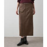 ブラウン(043) | 【セットアップ可・洗える】マシュマロスウェードスカート | Dessin