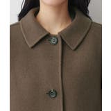 【洗える】ウール混リバーメルトンロングコート | Dessin | 詳細画像12 