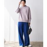 【洗える】ハイネックベロアモールニット | Dessin | 詳細画像2