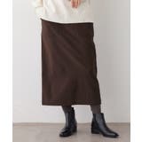 ブラウン(044) | 【洗える/ウエストゴム】Iラインイージースカート | Dessin