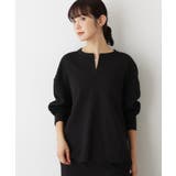 【セットアップ可/洗える】ドライタッチジョーゼットジップブラウス | Dessin | 詳細画像6 