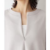 【セットアップ可/洗える】ドライタッチジョーゼットジップブラウス | Dessin | 詳細画像17 