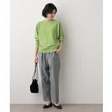 【ウエストゴム/裏地付き】コンフォートテーパードパンツ | Dessin | 詳細画像7 