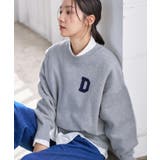 グレー(012) | 【洗える】Dサガラ刺繍ワッペン付きニット | Dessin