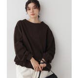 ブラウン(044) | 【洗える】ガゼットミニ裏毛プルオ-バー | Dessin
