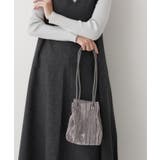 グレー(012) | ベロア巾着バッグ | Dessin